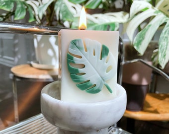 US Seller Monstera Albo hand made candles best holidays gift best birthday gift