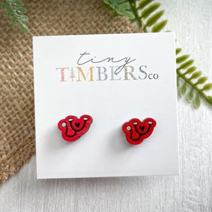 Stethoscope Wood Stud Earrings