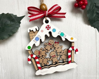 Personalized 2023 Gingerbread House Shaker Ornament
