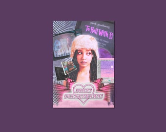 Cartel retro de la pantera rosa - Impresión de música púrpura de la pantera rosa - Descarga digital de la pantera rosa - Dormitorio Cybercore Wall Art