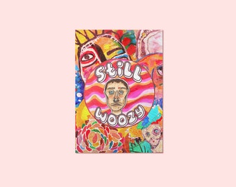 Póster vintage Still Woozy - Impresión musical colorida Still Woozy - Descarga digital de collage Still Woozy - Arte de pared para dormitorio