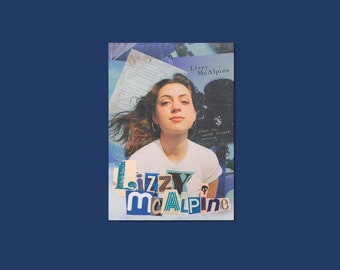 Lizzy McAlpine Vintage Poster - Lizzy McAlpine Blue Music Print - Lizzy McAlpine Collage Descarga digital - Dormitorio Dormitorio Arte de pared