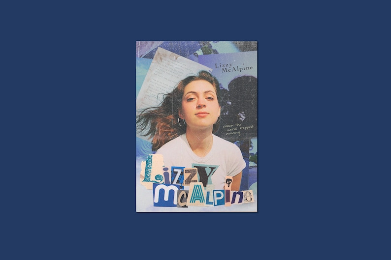 Lizzy McAlpine Vintage Poster - Lizzy McAlpine Blue Music Print - Lizzy McAlpine Collage Digital Download - Dorm Room Bedroom Wall Art 