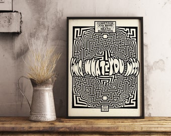 Vintage Music Poster - Vintage California Band Poster Print - 80s Style Vintage Home Wall Art - Vintage Grunge Aesthetic Digital Download