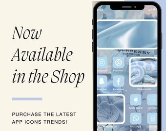 ¡Íconos de aplicaciones azules, geniales y elegantes con widgets y fondos!