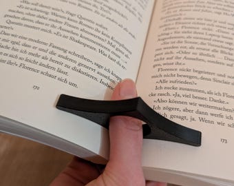 Handmade Page Holder | Thumb Bookmark | Ergonomic Reading Aid made of PLA | Book Accessory Gift for Readers