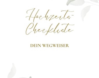 Ultimate Wedding Checklist PDF (German) | Your Printable Wedding Planner | 18 Months of Wedding Planning