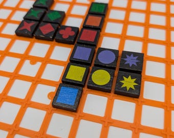 Qwirkle Grid | Play Grid Base | Qwirkle Playfield Expansion | Organizer for Qwirkle Bricks | 3D Printing