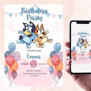 Leenah Designs Bluey Birthday Party Decorations. Bluey Birthday Party Supplies. Bluey Birthday Decorations Includes 16 Dinner Plates, Desserts