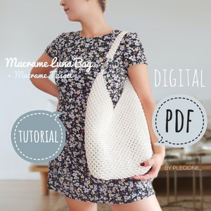 Macrame Boho Bag PDF Tutorial: Luna Bag with Tassel (Digital Pattern)