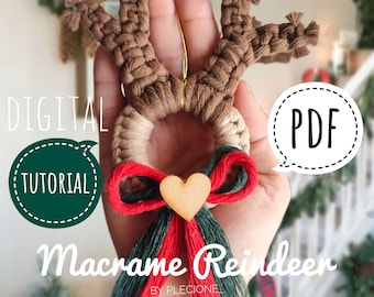 Macrame Reindeer Tutorial: DIY Christmas Deer Craft (PDF)