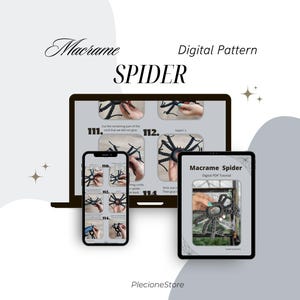 Macrame Spider Pattern Macrame Spider PDF Tutorial: Halloween DIY Pattern (instant Download ...
