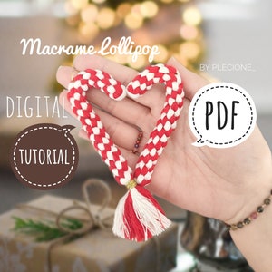 Macrame Christmas Lollipop Tutorial: DIY Ornament (PDF)