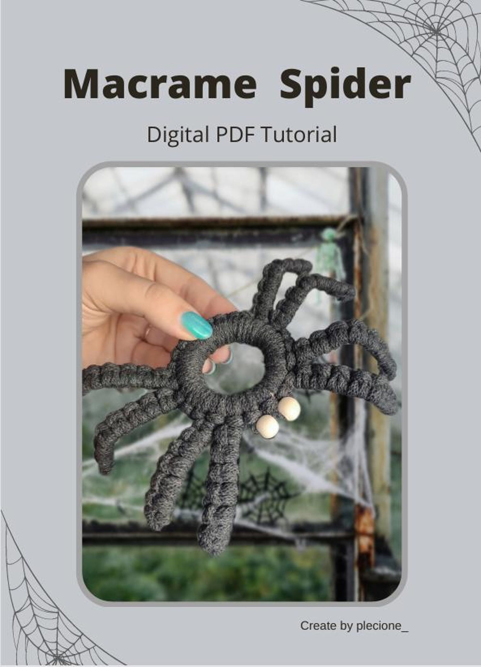 Macrame Spider Pattern Macrame Spider PDF Tutorial: Halloween DIY Pattern (instant Download ...
