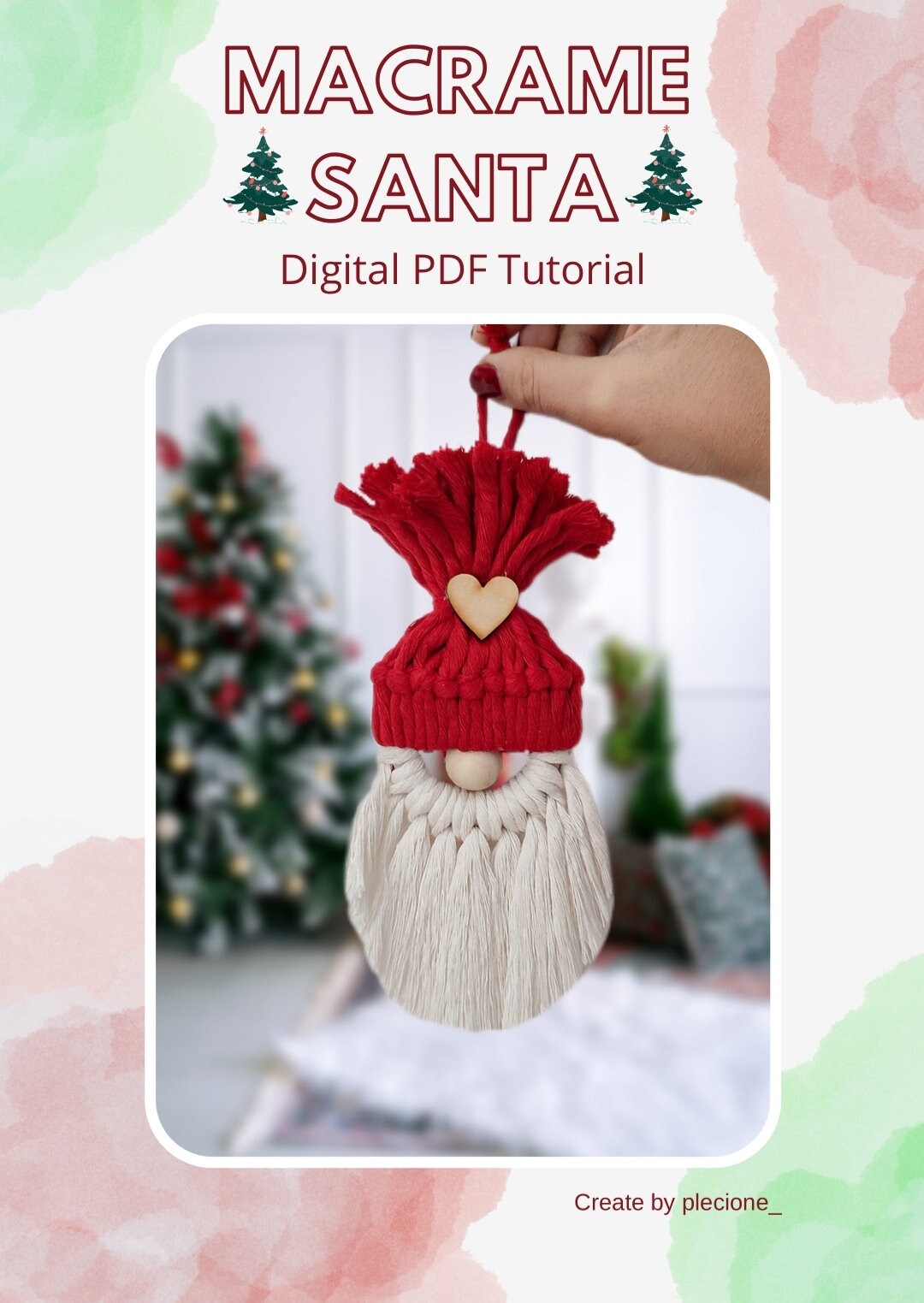 FREEBLOSS 3 Set DIY Santa Claus Kit DIY Yarn Santa Claus for Christmas Tree  Decor Pom Pom Gnomes Christmas Tree Hanging Gnomes Santa Elf Home