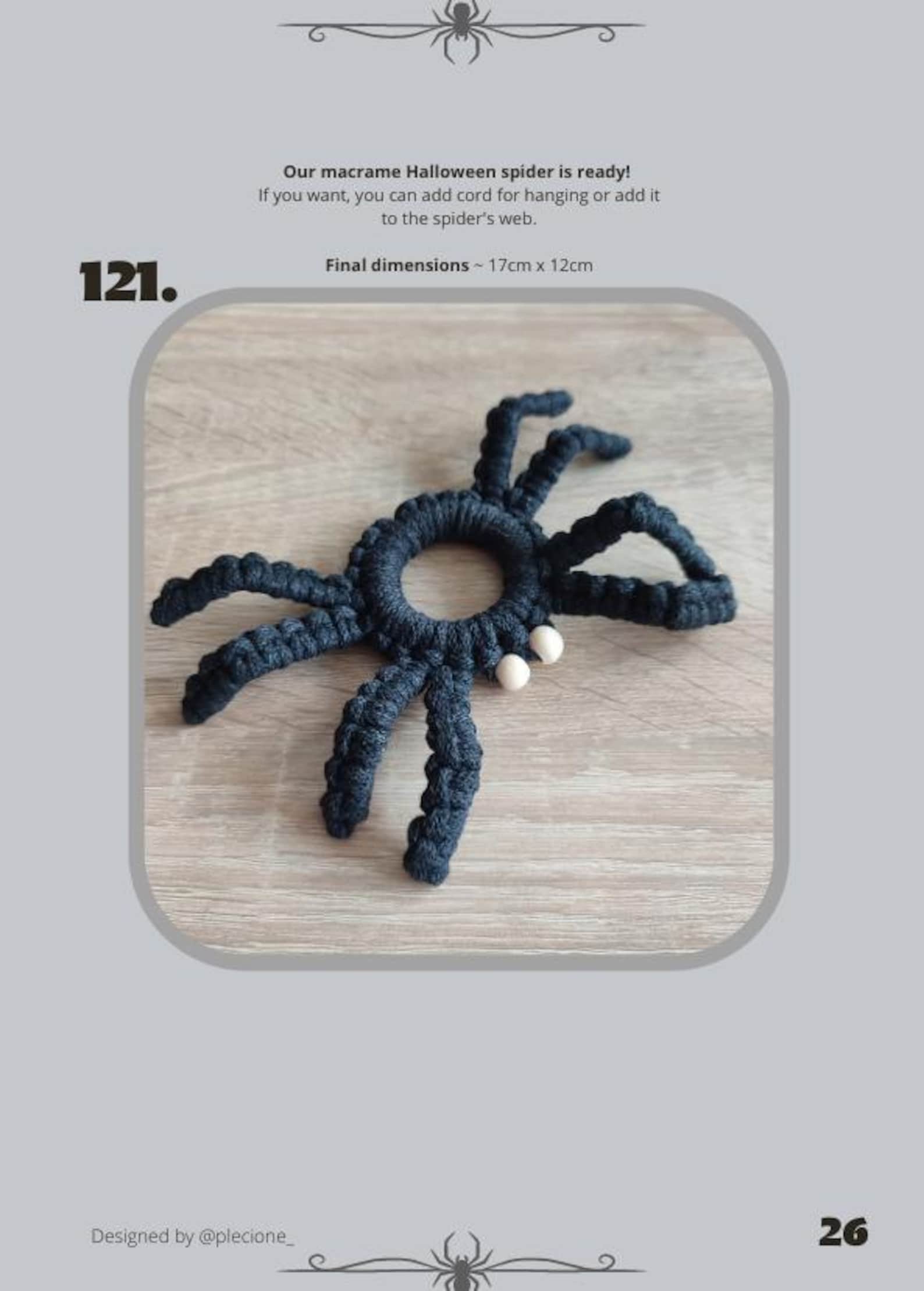 Macrame Spider Pattern Macrame Spider PDF Tutorial: Halloween DIY Pattern (instant Download ...