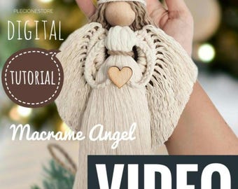 Macrame Angel Video Tutorial: Christmas Decoration Guide (Digital Pattern)
