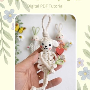 Macrame Sheep Doll Tutorial PDF Pattern | Beginner Friendly Farm Animal Decor | Baby Nursery Decor image 5