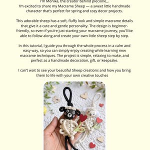 Macrame Sheep Doll Tutorial PDF Pattern | Beginner Friendly Farm Animal Decor | Baby Nursery Decor image 6