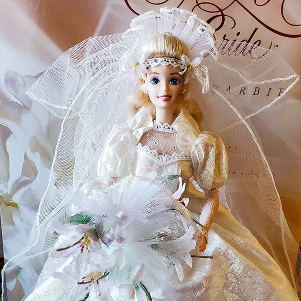 Vintage 1994 Barbie Star Lily Porcelain Bride Limited Edition #04642 by Mattel  Barbie Collection  Fashion Bride  Wedding Gown Gift Idea