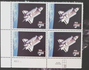 1995 Challenger Space Shuttle Stamp Block: MNH Vintage NASA Collectible