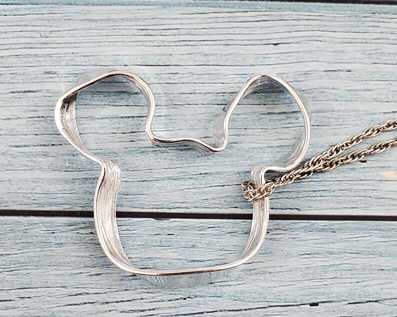 Collar con orejas de Mickey Mouse de Disney Freeform, chapado en plata, 40,6 cm (16 pulgadas) imagen 4