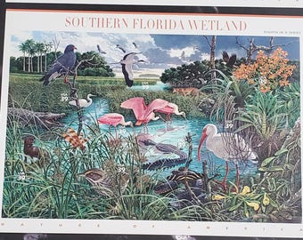 USPS Stamps Southern Florida Wetland Sheet of 10 39 cent Stamps 2005