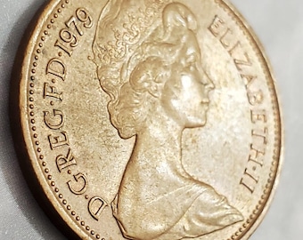 1979 Britain 2 Pence Coin, Elizabeth II Collectible