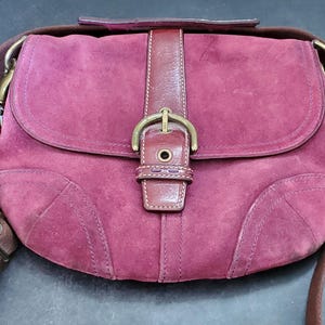 Purple Suede Coach Bag - Etsy