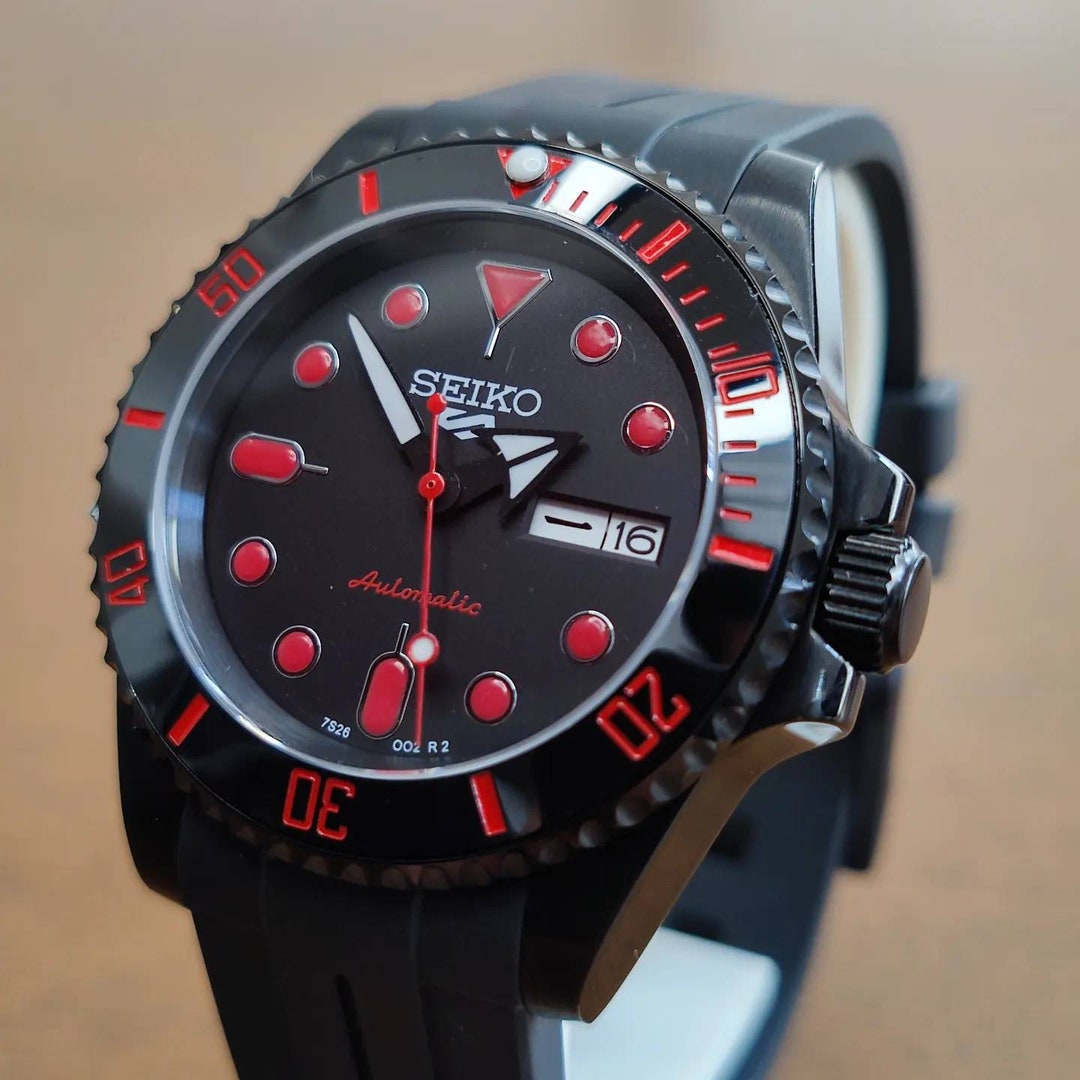 Buy Automatic Watch NH35/36 Custom Seiko Mod Homagecase Size Online in  India - Etsy