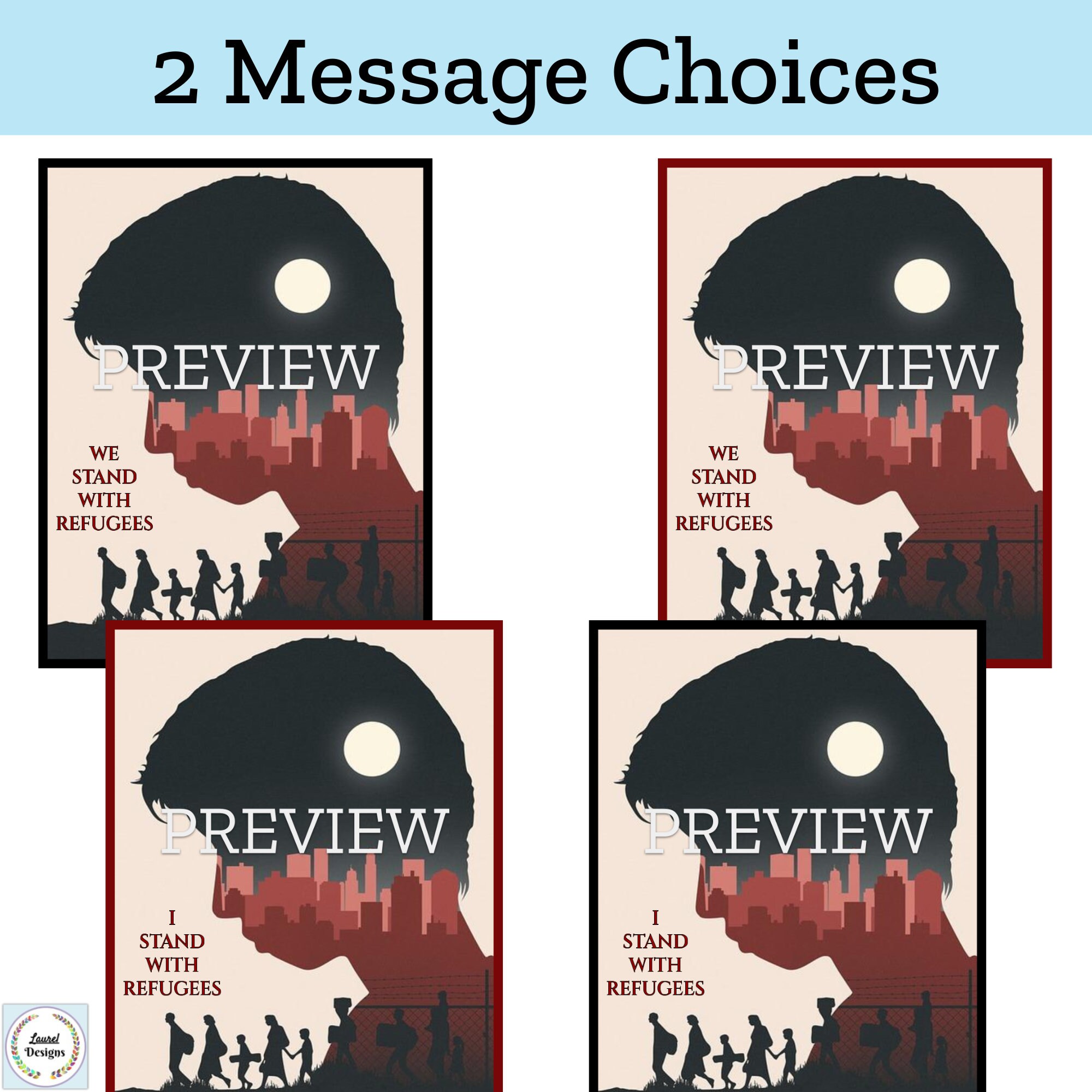 Printable World Refugee Awareness Month Posters, World Refugee Day