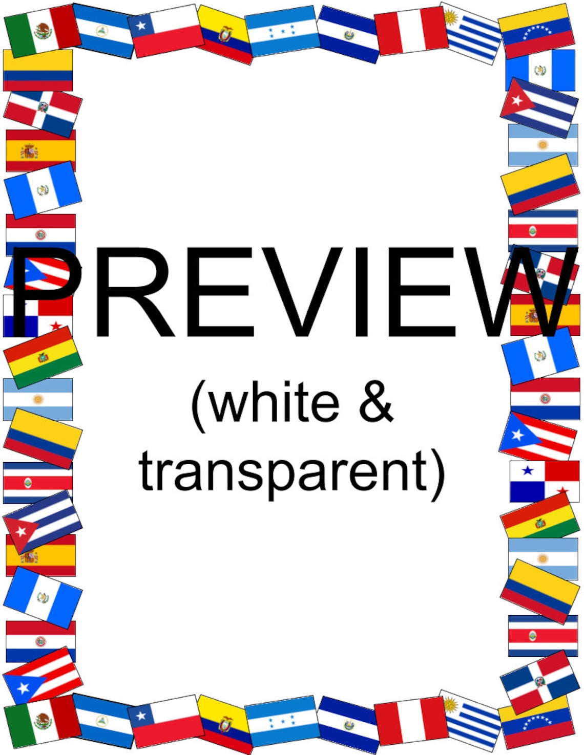 Spanish Flag Borders Hispanic Heritage Month Flag Borders Clip Art