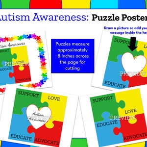 Autism Awareness Bulletin Board Poster Set Student - Etsy