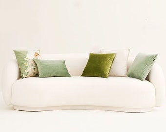 Matcha velvet green pillowcase wind sofa pillow Nordic living room cushionPillowcase/pillow insert