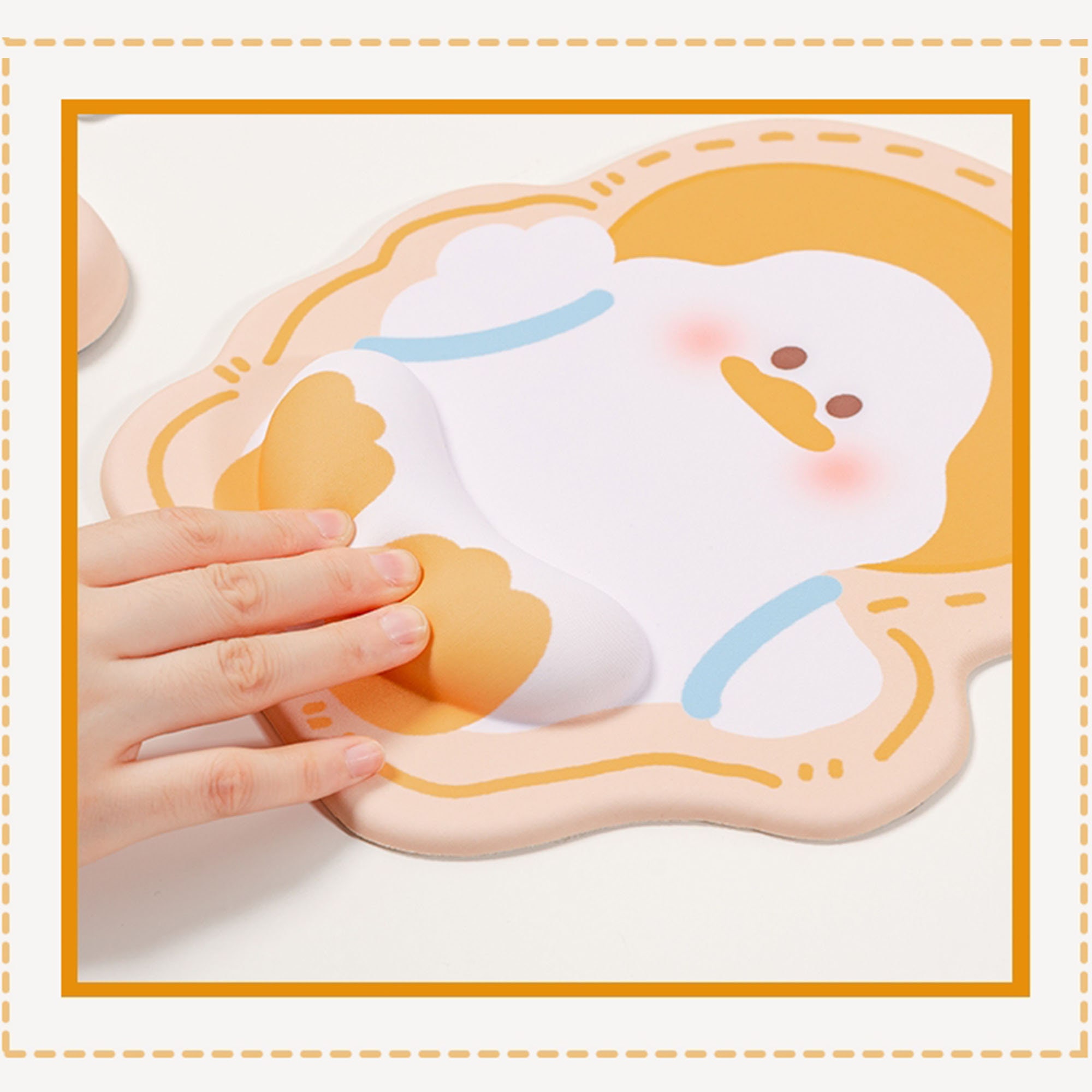 Discover Lovely White Duck Wrist Rest Mouse Pad