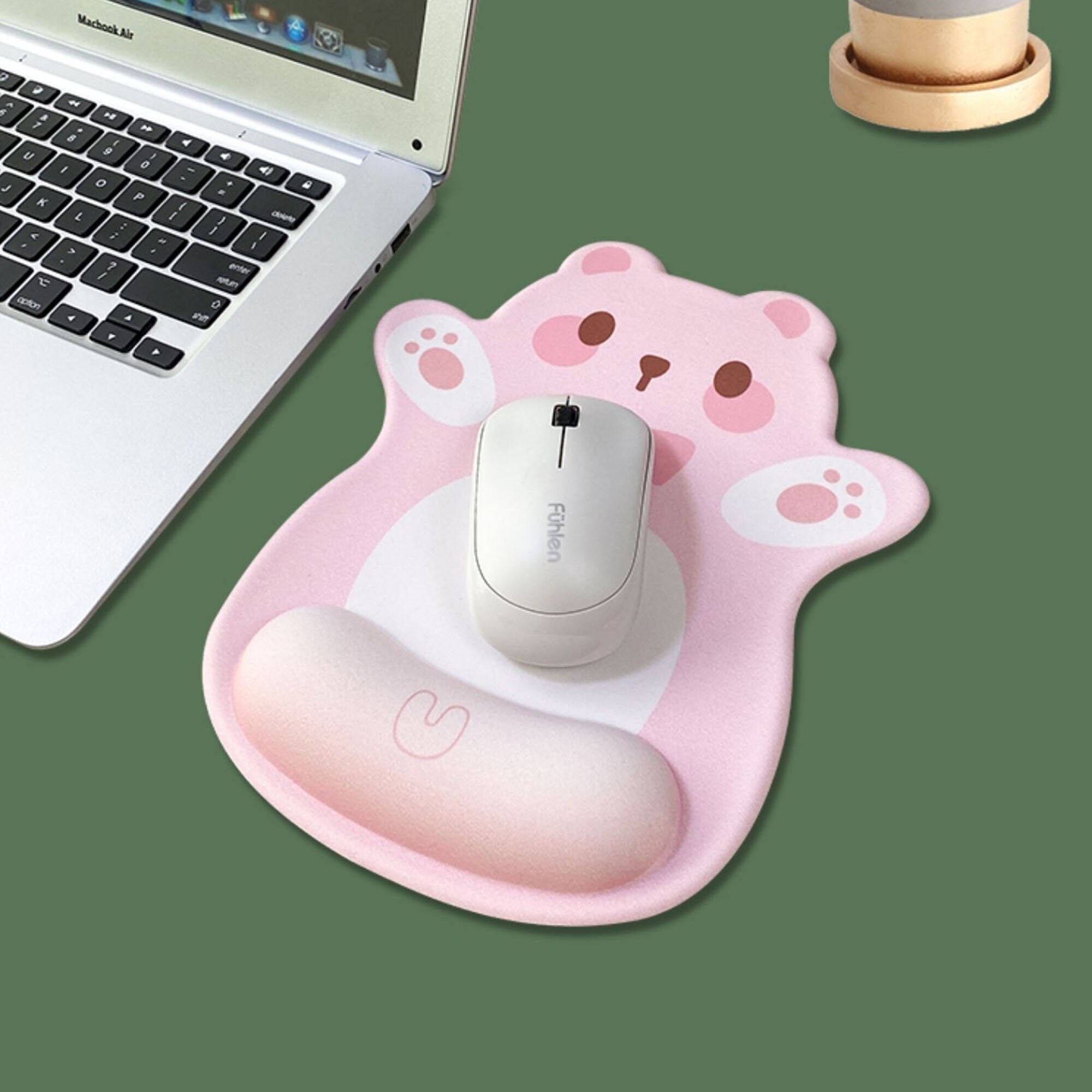 Creative Pink Mouse Mouse Pad, Ergonomic Mouse Pad Wrist Rest,cartoon  Laptop Student Mat, Cute Office Gift, Desk Decor, Non-slip Mouse Pad 