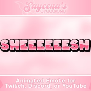 Rosa SCHÄSCHCHEN Animiertes Twitch Emote | Kommt mit Statischem Emote | Text Emotes | Twitch Emotes | Discord Emotes | Animierte Emotes | Luftschlangen