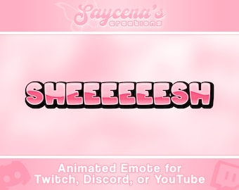 Pink SHEESH Animated Twitch Emote | Comes with static emote | Text Emotes | Twitch Emotes | Discord Emotes | Animated Emotes | Streamer
