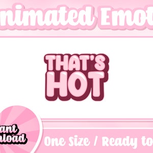 Das ist heiß Animiertes Twitch Emote | Kommt mit statischem Emote | Text Emotes | Twitch Emotes | Discord Emotes | Animierte Emotes | Luftschlangen