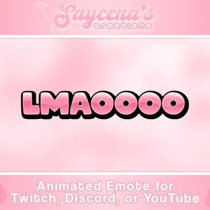 Pink LMAO Animiertes Twitch Emote | Kommt mit statischem Emote | Text Emotes | Twitch Emotes | Discord Emotes | Animierte Emotes | Luftschlangen