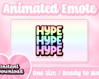 Hype Music Rave Animated Twitch Emote | Comes with static emote | Text Emotes | Twitch Emotes | Music Emotes | Animated Emotes