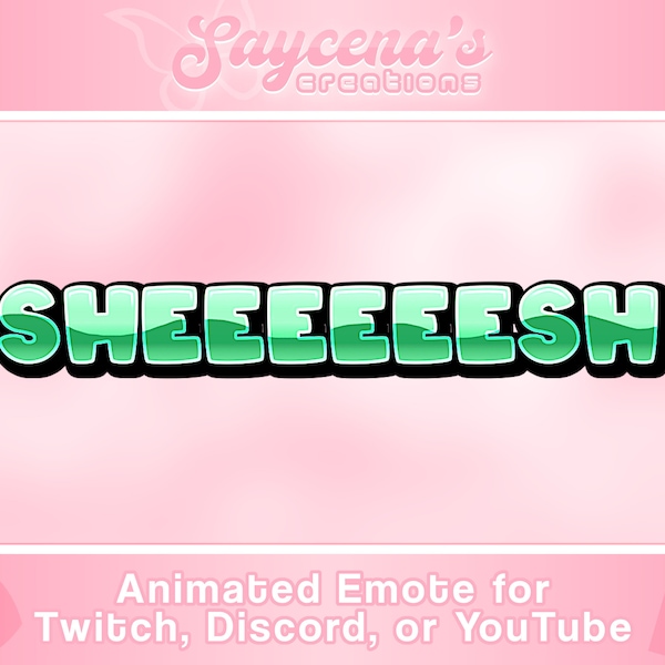 SHEESH Animated Twitch Emote | Comes with static emote | Text Emotes | Twitch Emotes | Discord Emotes | Animated Emotes | Streamer