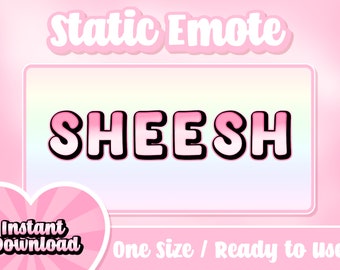 Rosa SHEESH Twitch-emotes: Textstreamer-emotes (digital nedladdning)