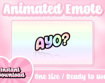 Ayo Animated + Static Twitch Emote | Text Emotes | Twitch Emotes | Discord Emotes | Kick Emotes | Animated Emotes