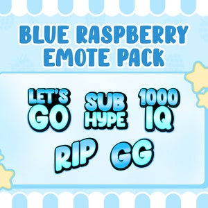 Twitch Emote Pack of 5 | Blue Raspberry | Twitch Streamers | Affiliate ...