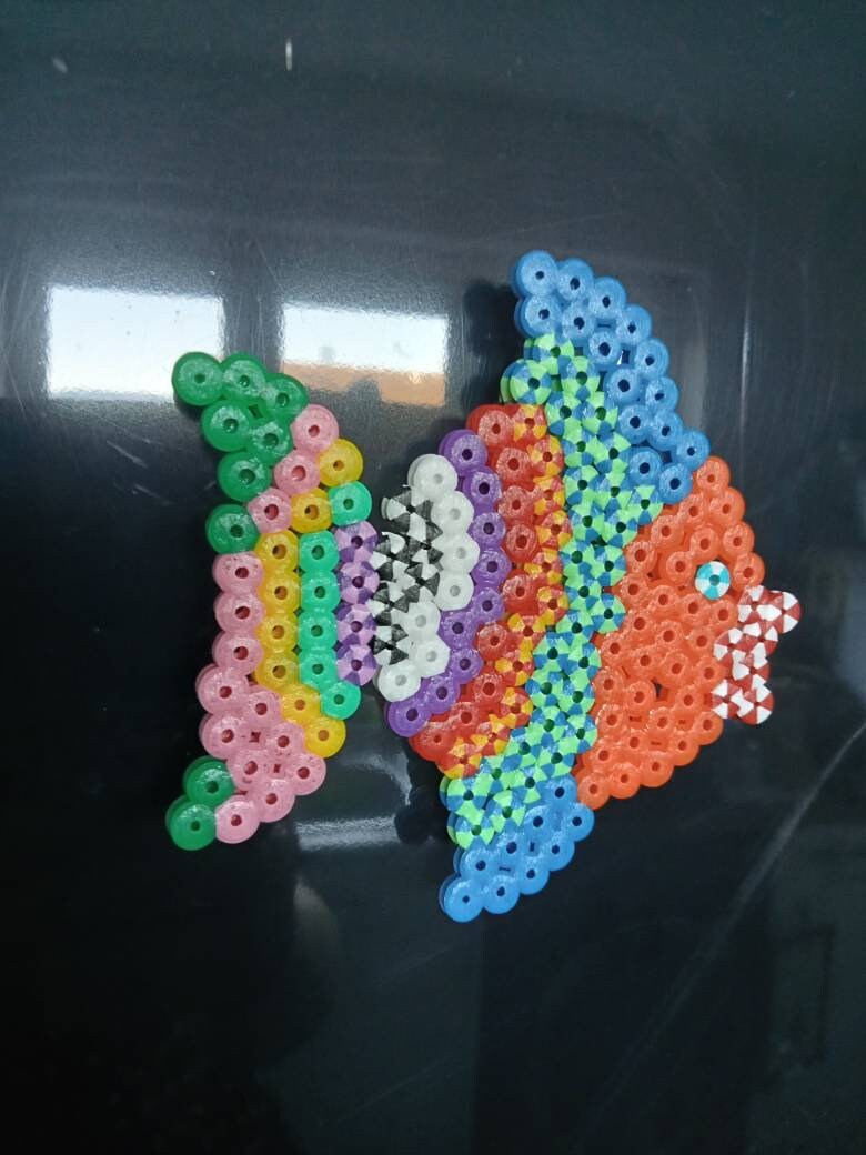 Rainbow Pixel Bead Magnet Flat Perler Hama Bead Colourful Rainbow and  Clouds Pride Decoration, NHS 