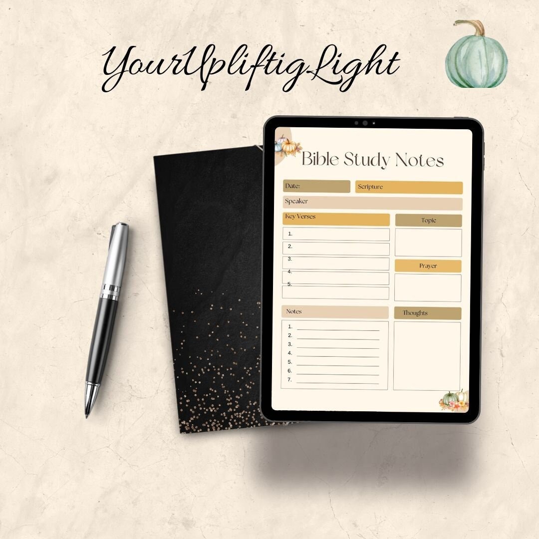 Fall Bible Study Sheet Printable Bible Study Journal Page - Etsy