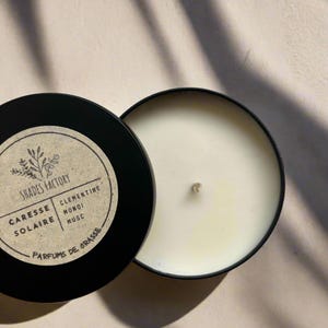 TAHITI MONOI + CLEMENTINE Handmade scented candle in natural soy wax - Tropical escape I 200gr candle I Parfums de Grasse