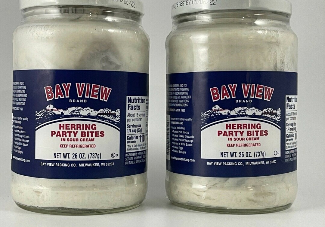Bay View Packing Factory Fresh Herring fish in Cream Sauce 2 Glass Jars Etsy