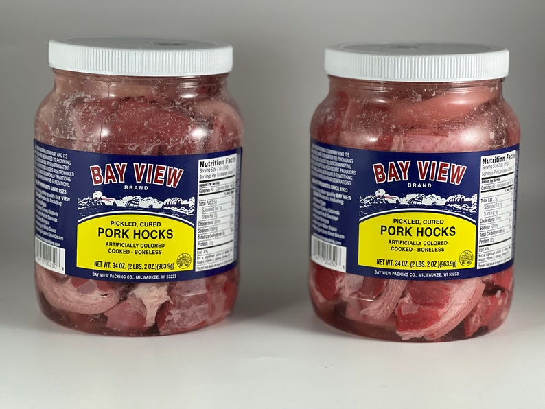 2 Pack Tavern Style Pickled Pork Ham Hocks 34 Oz. Jars Factory Fresh Etsy